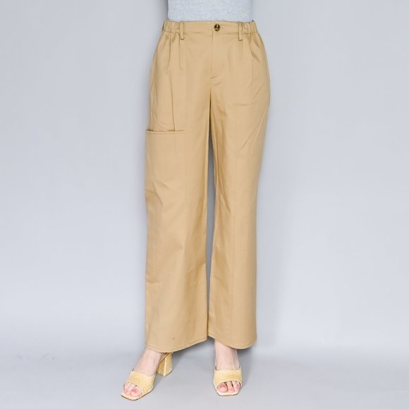ADEAM Khaki Shibuya Wide-Leg Trench Pants NWT